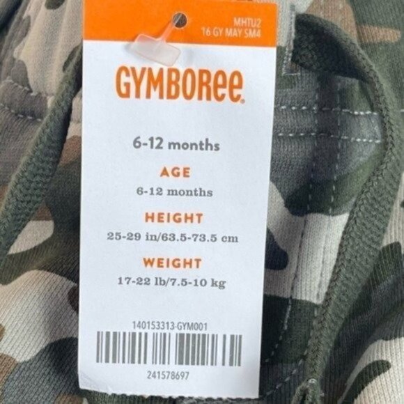 GYMBOREE Camo 6-12 months shorts drawstring elastic waistband pockets NWT - Picture 7 of 8